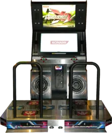 a standard western DanceDanceRevolution X2 cabinet.