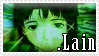 a closeup of Lain's face from Serial Experiments Lain, with the text: '.Lain'